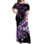 Personalised Hawaii Valentine Day Off Shoulder Maxi Dress Polynesian Hibiscus Art Style Purple