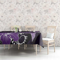 Hawaii Valentine Day Tablecloth Polynesian Hibiscus Art Style Purple LT05 - Polynesian Pride