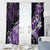 Hawaii Valentine Day Window Curtain Polynesian Hibiscus Art Style Purple