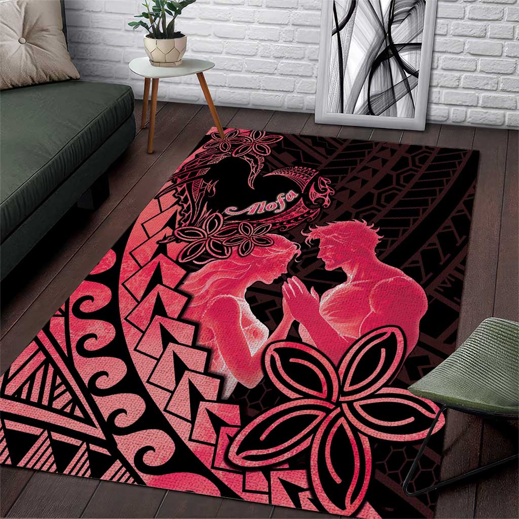 Alofa Samoa Valentine Red Area Rug Love Is The Greatest Thing