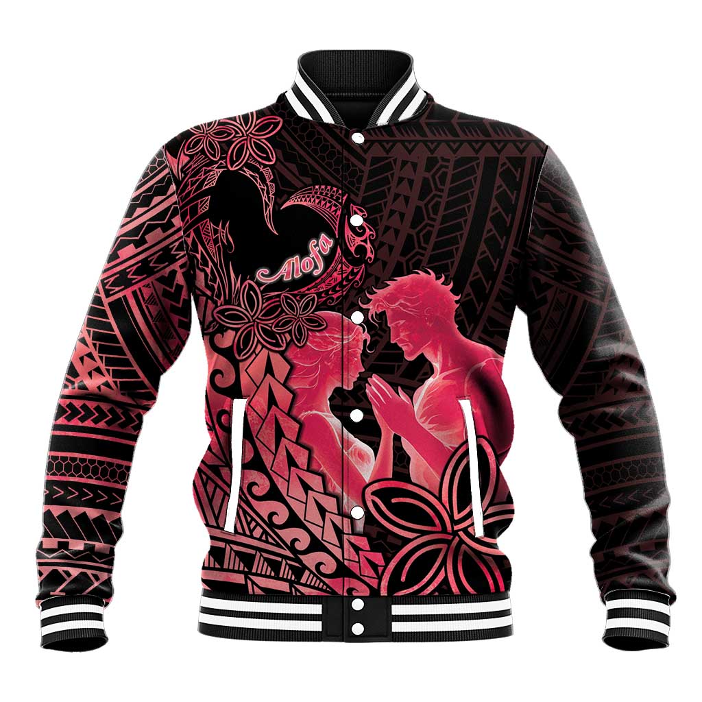 Alofa Samoa Valentine Red Baseball Jacket Love Is The Greatest Thing