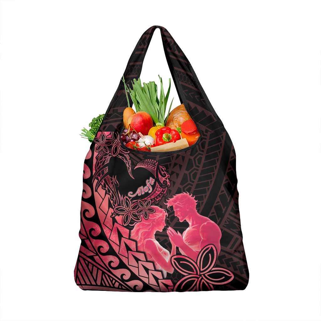 Alofa Samoa Valentine Red Grocery Bag Love Is The Greatest Thing