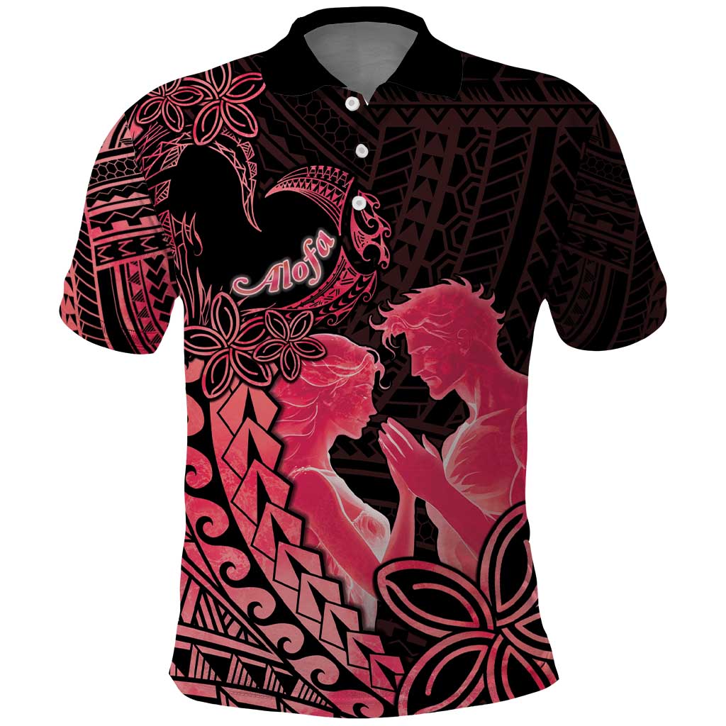 Alofa Samoa Valentine Red Polo Shirt Love Is The Greatest Thing