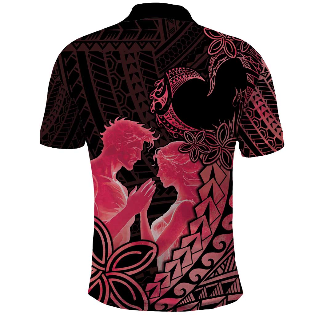 Alofa Samoa Valentine Red Polo Shirt Love Is The Greatest Thing