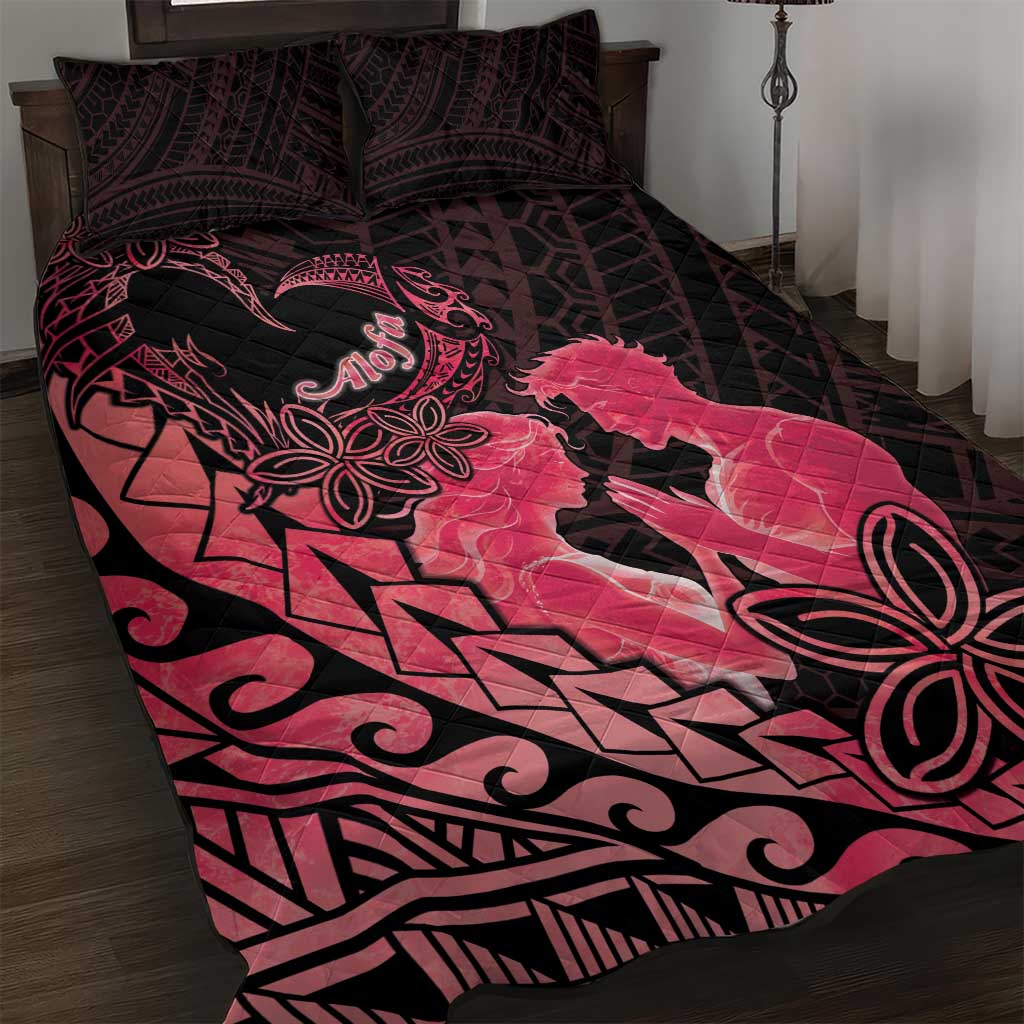 Alofa Samoa Valentine Red Quilt Bed Set Love Is The Greatest Thing