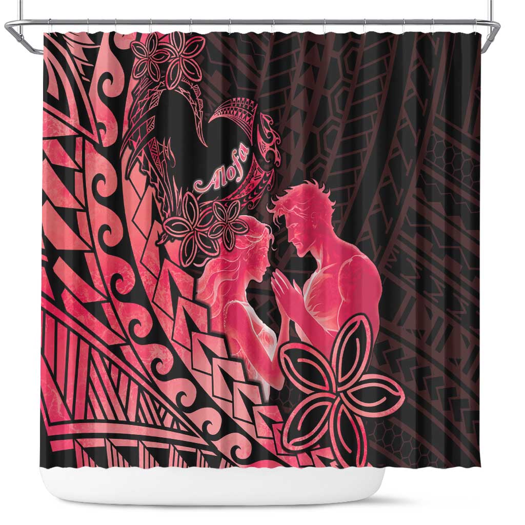 Alofa Samoa Valentine Red Shower Curtain Love Is The Greatest Thing