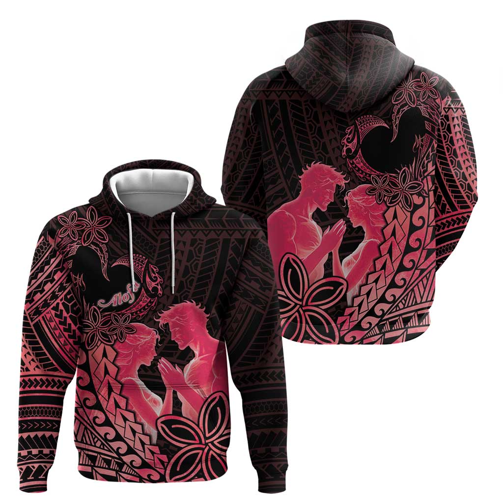 Alofa Samoa Valentine Red Zip Hoodie Love Is The Greatest Thing