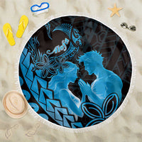 Alofa Samoa Valentine Blue Beach Blanket Love Is The Greatest Thing