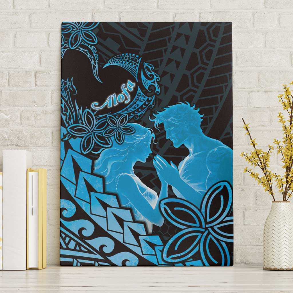 Alofa Samoa Valentine Blue Canvas Wall Art Love Is The Greatest Thing