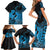 Alofa Samoa Valentine Blue Family Matching Short Sleeve Bodycon Dress and Hawaiian Shirt Love Is The Greatest Thing