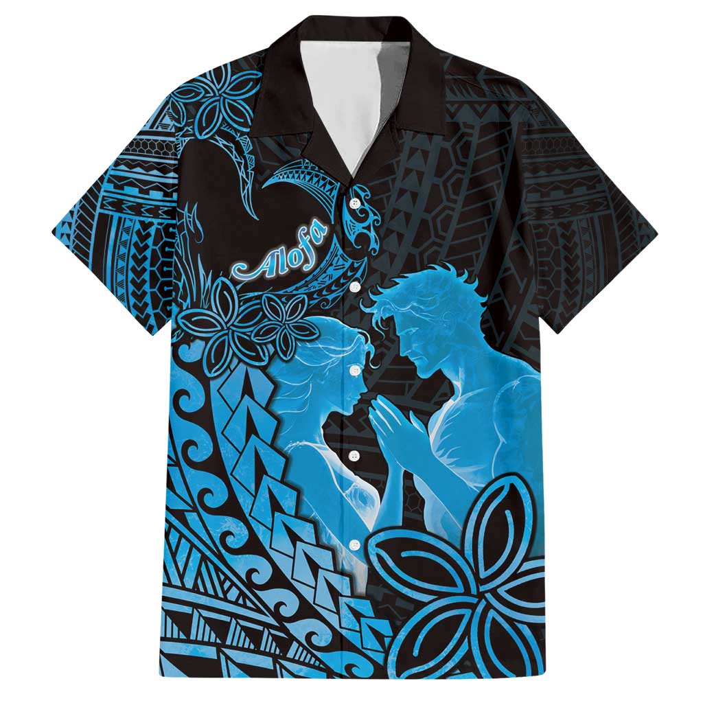 Alofa Samoa Valentine Blue Hawaiian Shirt Love Is The Greatest Thing