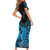 Alofa Samoa Valentine Blue Short Sleeve Bodycon Dress Love Is The Greatest Thing