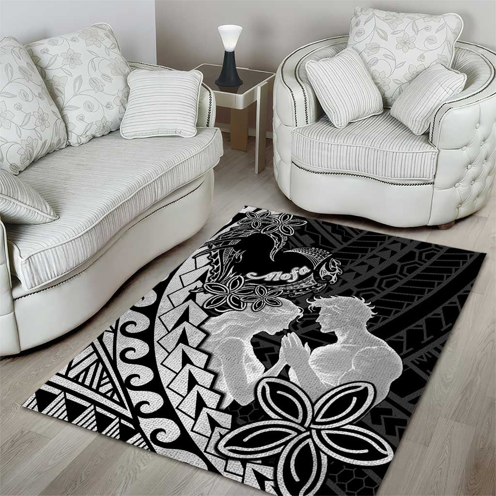 Alofa Samoa Valentine Black Area Rug Love Is The Greatest Thing