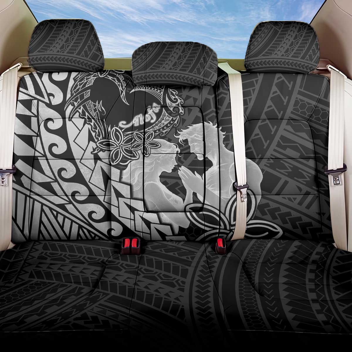 Alofa Samoa Valentine Black Back Car Seat Cover Love Is The Greatest Thing