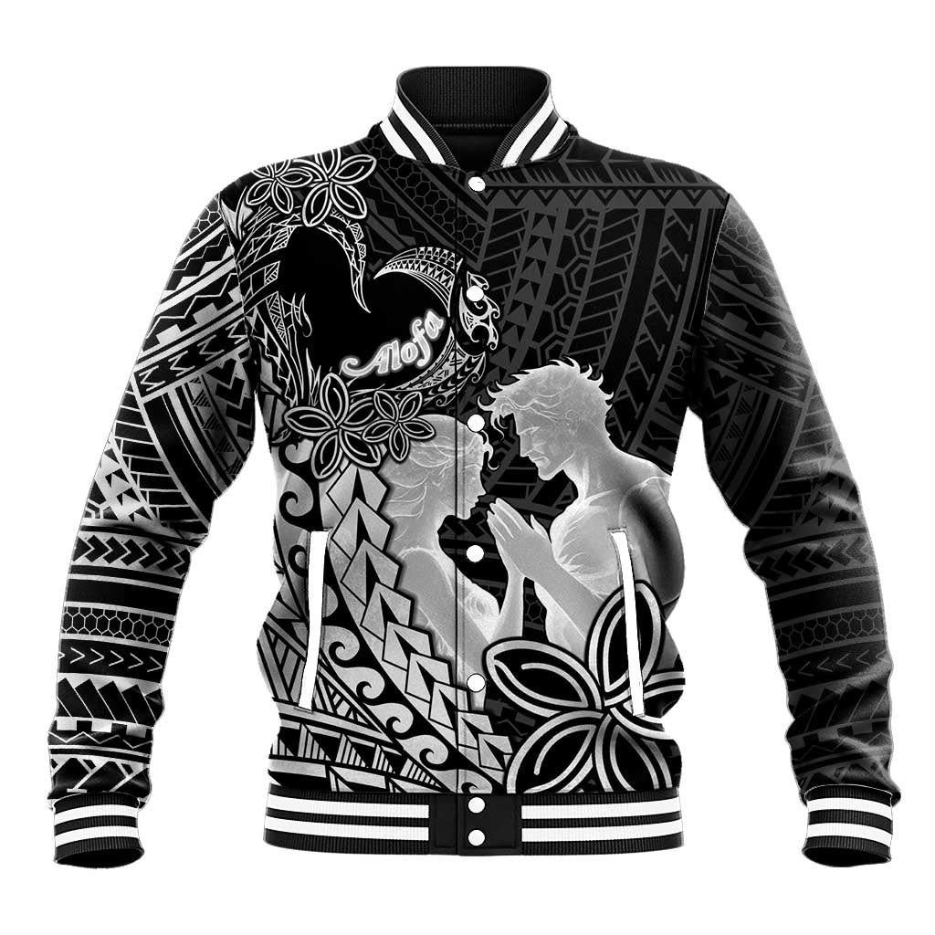 Alofa Samoa Valentine Black Baseball Jacket Love Is The Greatest Thing