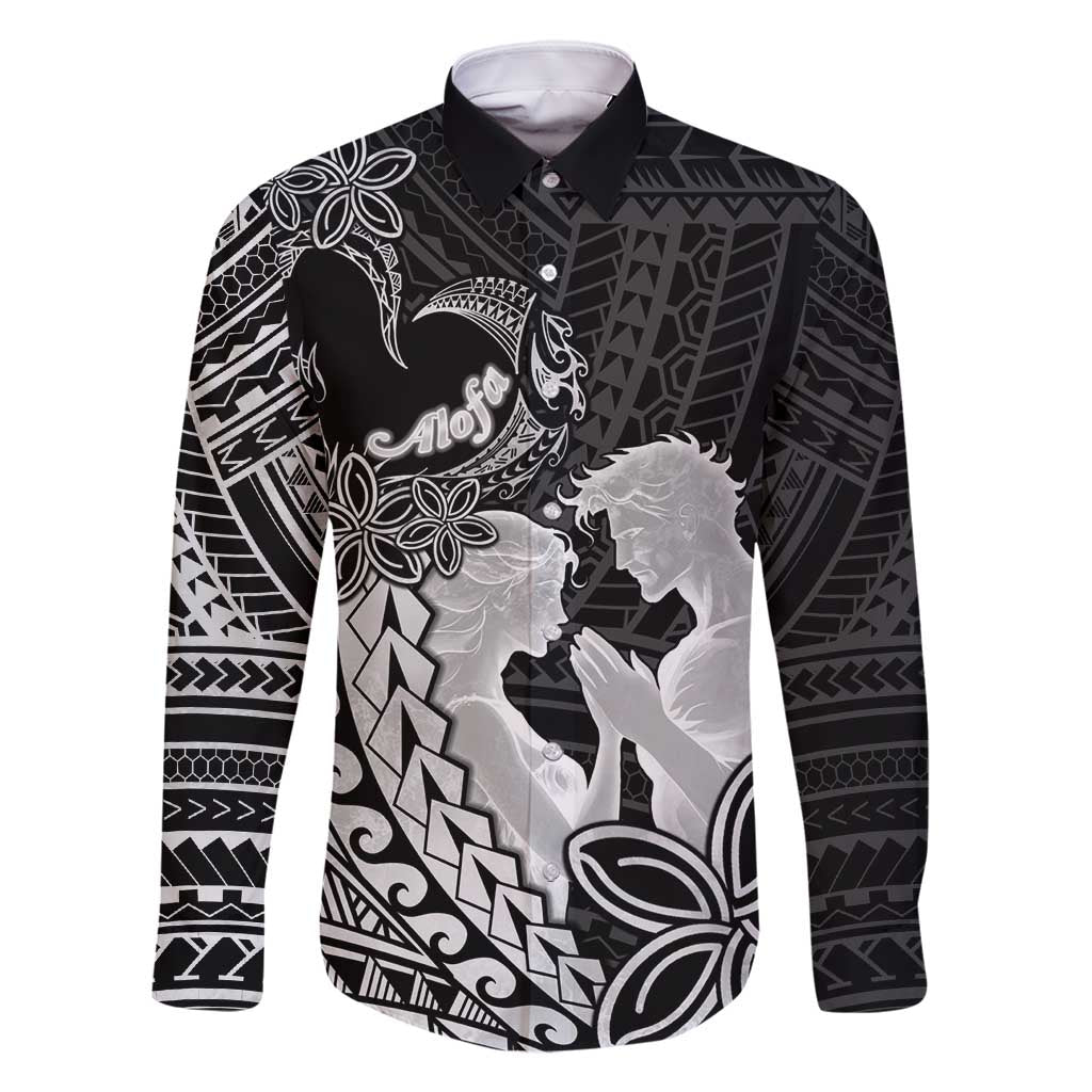 Alofa Samoa Valentine Black Family Matching Long Sleeve Bodycon Dress and Hawaiian Shirt Love Is The Greatest Thing