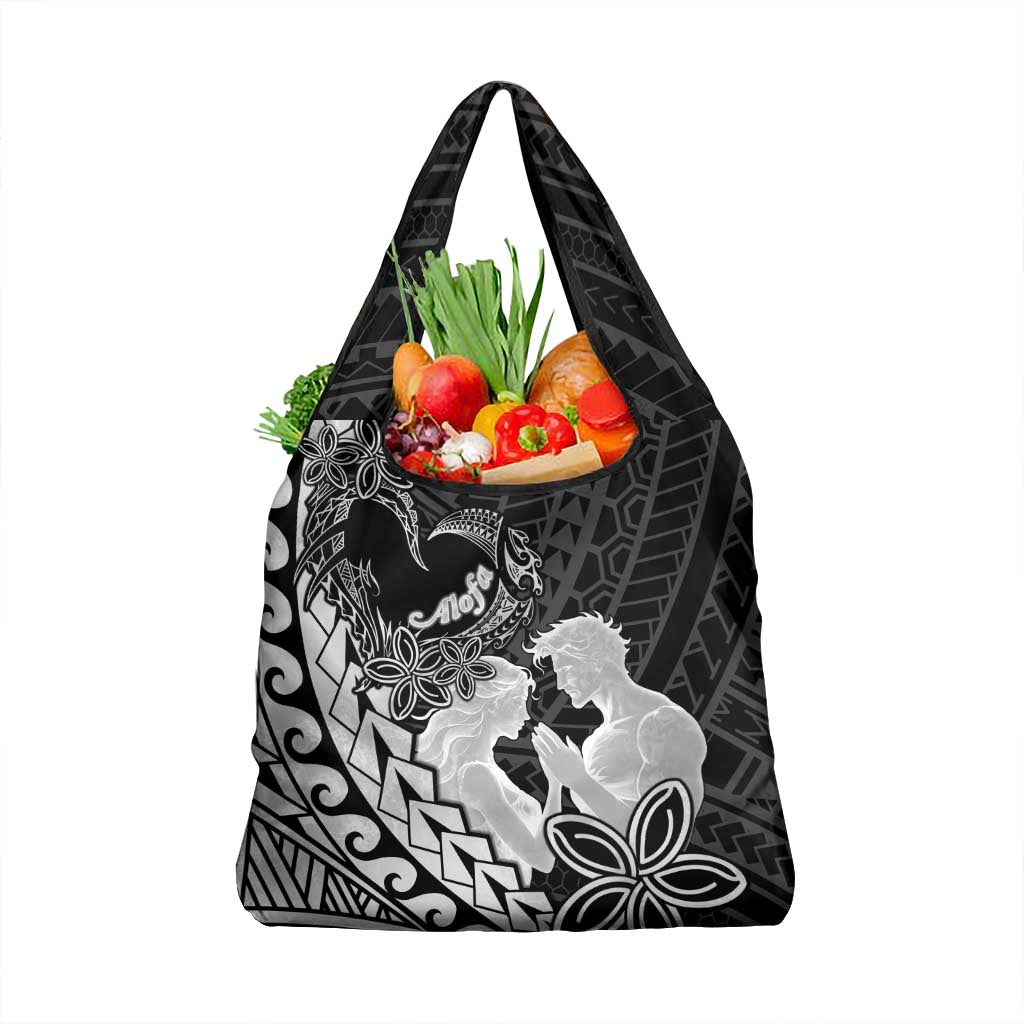 Alofa Samoa Valentine Black Grocery Bag Love Is The Greatest Thing