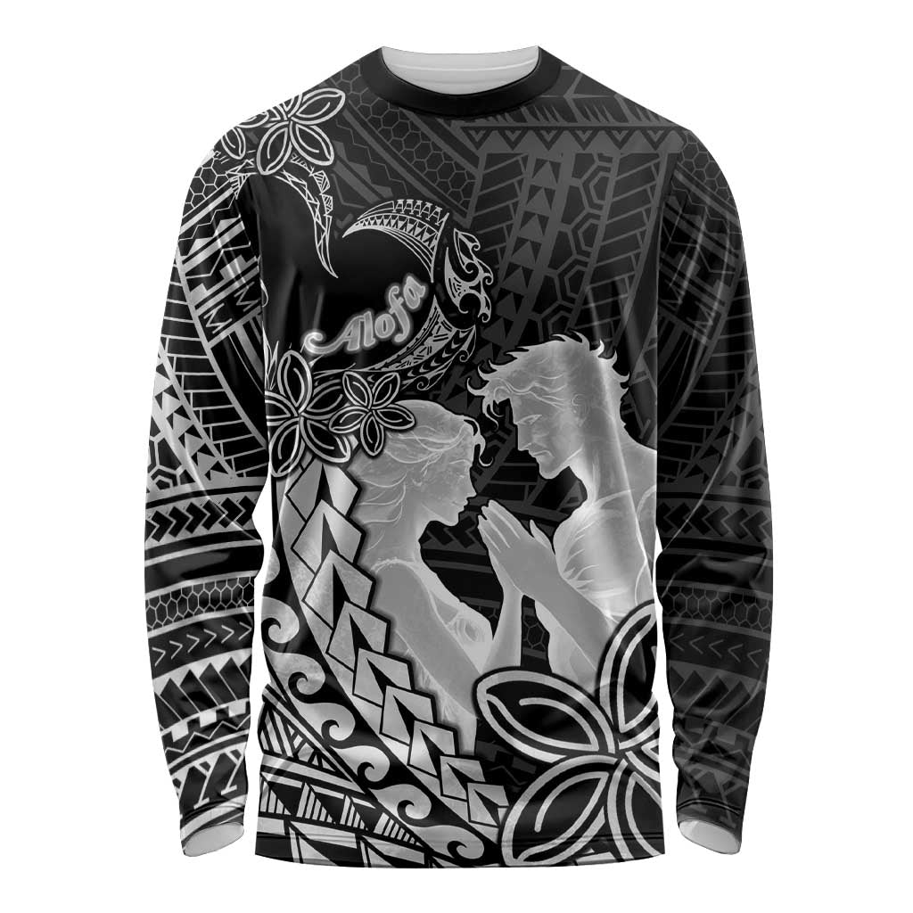 Alofa Samoa Valentine Black Long Sleeve Shirt Love Is The Greatest Thing