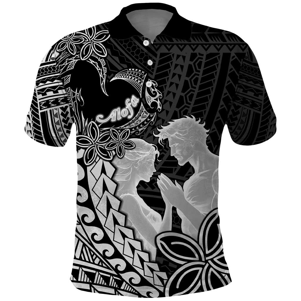 Alofa Samoa Valentine Black Polo Shirt Love Is The Greatest Thing