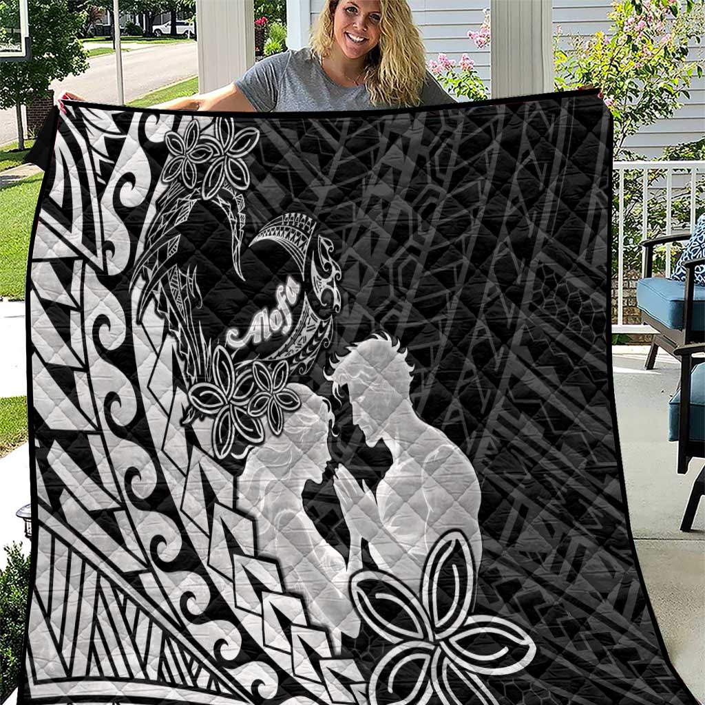 Alofa Samoa Valentine Black Quilt Love Is The Greatest Thing