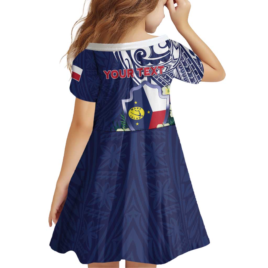 Personalised Wake Island Family Matching Summer Maxi Dress and Hawaiian Shirt Tribal Pattern With Hibiscus Flowers