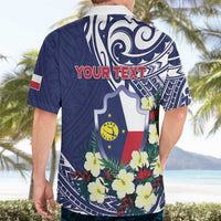 Personalised Wake Island Hawaiian Shirt Tribal Pattern With Hibiscus Flowers LT05 - Polynesian Pride