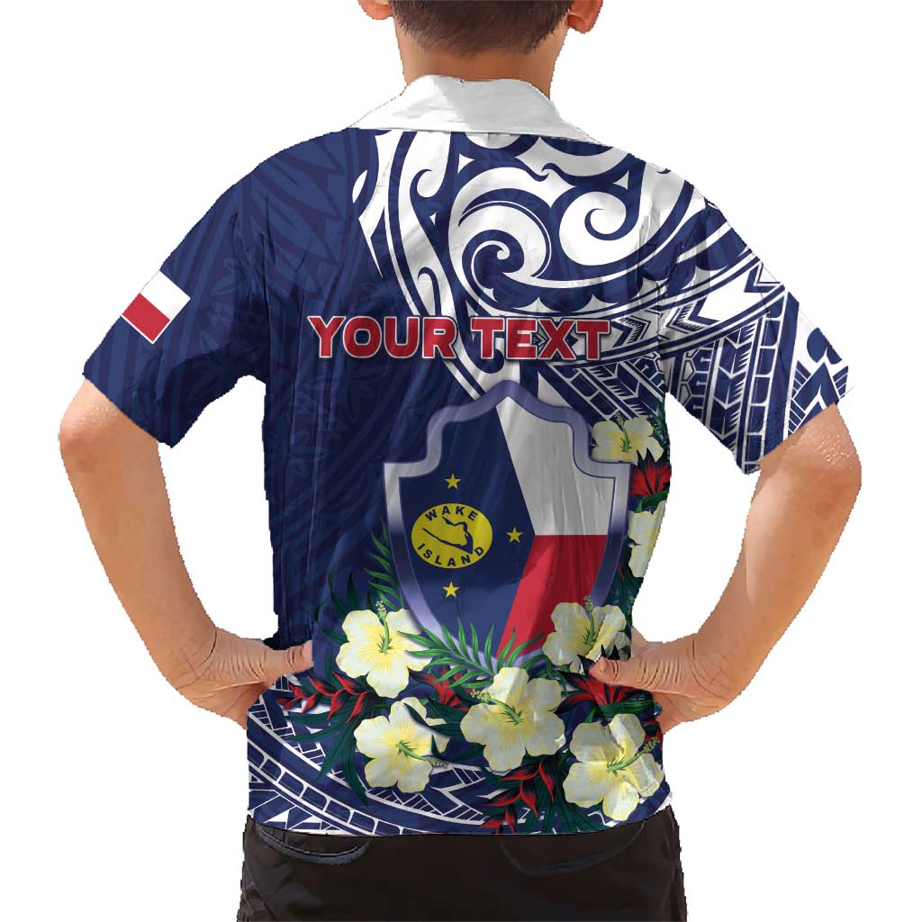 Personalised Wake Island Hawaiian Shirt Tribal Pattern With Hibiscus Flowers LT05 - Polynesian Pride