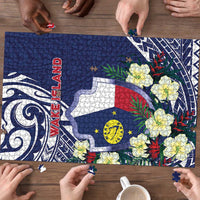 Wake Island Puzzle Tribal Pattern With Hibiscus Flowers LT05 - Polynesian Pride