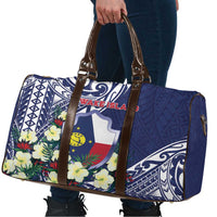 Wake Island Travel Bag Tribal Pattern With Hibiscus Flowers LT05 - Polynesian Pride