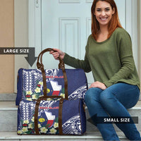 Wake Island Travel Bag Tribal Pattern With Hibiscus Flowers LT05 - Polynesian Pride