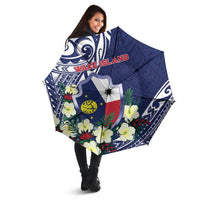 Wake Island Umbrella Tribal Pattern With Hibiscus Flowers LT05 - Polynesian Pride