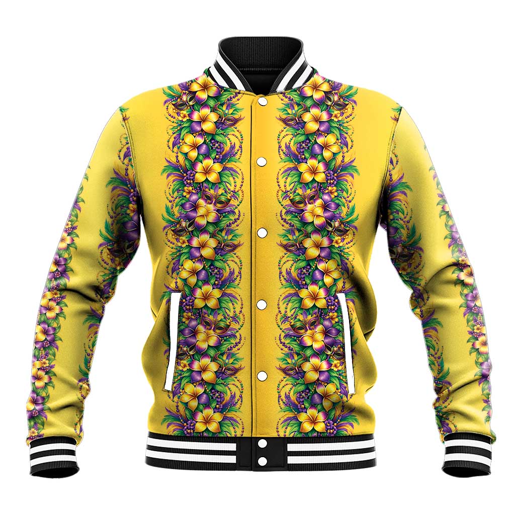 Aloha Hawaii Mardi Gras Baseball Jacket Gold Style LT05 Unisex Gold - Polynesian Pride