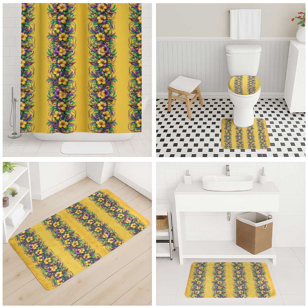 Aloha Hawaii Mardi Gras Bathroom Set Gold Style LT05 - Polynesian Pride