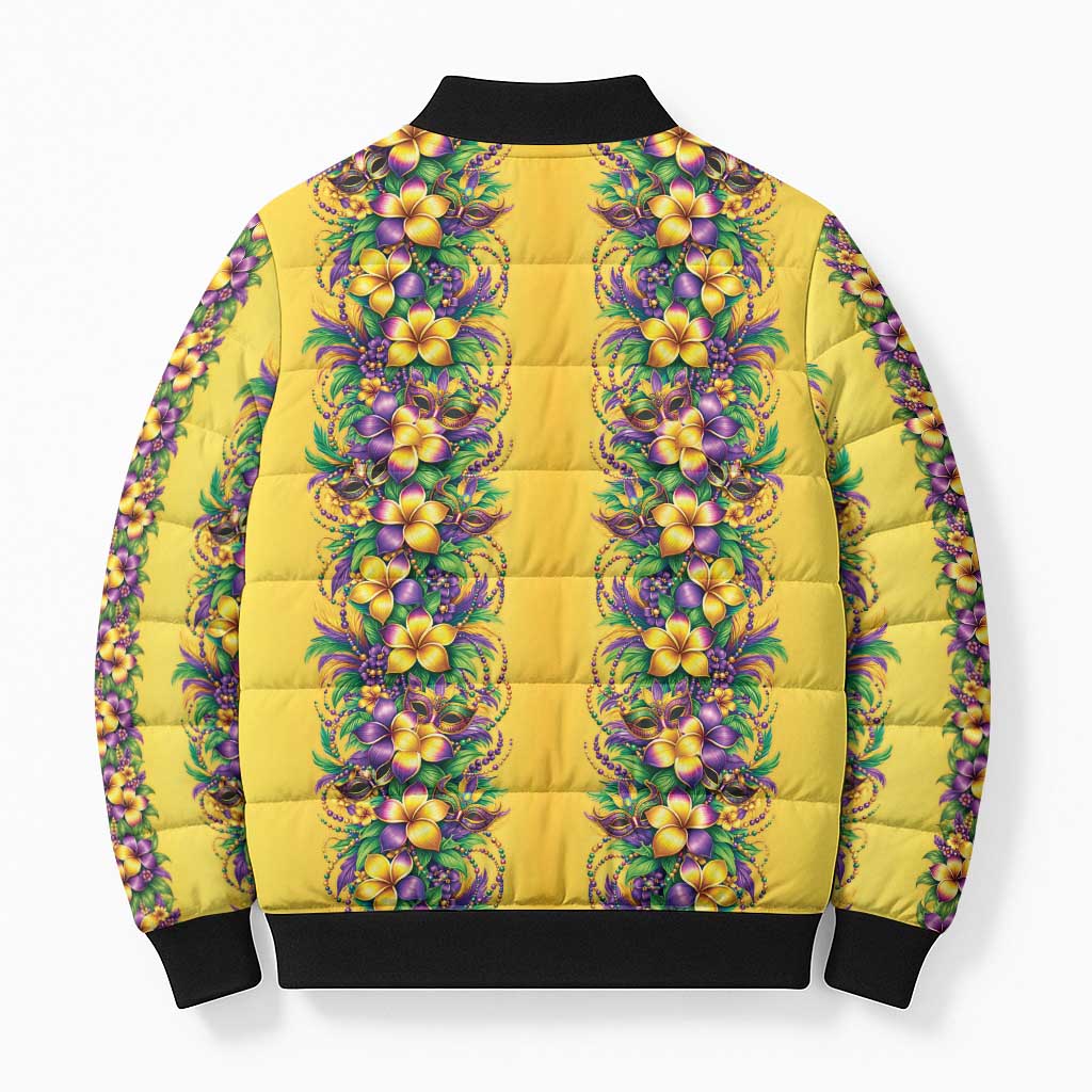 Aloha Hawaii Mardi Gras Bomber Puffer Jacket Gold Style LT05 - Polynesian Pride
