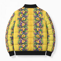 Aloha Hawaii Mardi Gras Bomber Puffer Jacket Gold Style LT05 - Polynesian Pride