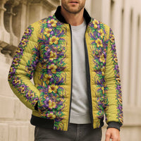 Aloha Hawaii Mardi Gras Bomber Puffer Jacket Gold Style LT05 - Polynesian Pride