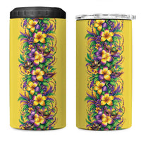 Aloha Hawaii Mardi Gras 4 in 1 Can Cooler Tumbler Gold Style LT05 One Size: 16 oz Gold - Polynesian Pride