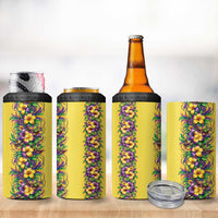 Aloha Hawaii Mardi Gras 4 in 1 Can Cooler Tumbler Gold Style LT05 - Polynesian Pride