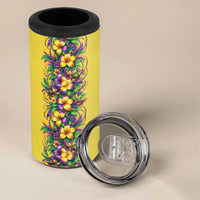 Aloha Hawaii Mardi Gras 4 in 1 Can Cooler Tumbler Gold Style LT05 - Polynesian Pride