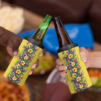 Aloha Hawaii Mardi Gras 4 in 1 Can Cooler Tumbler Gold Style LT05 - Polynesian Pride