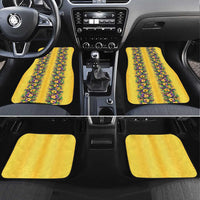 Aloha Hawaii Mardi Gras Car Mats Gold Style LT05 Set 4pcs Gold - Polynesian Pride