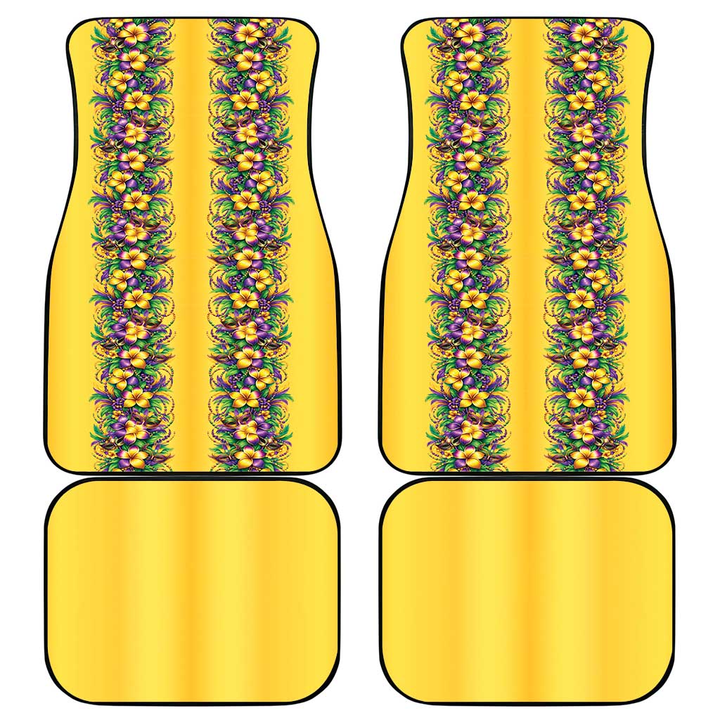 Aloha Hawaii Mardi Gras Car Mats Gold Style LT05 - Polynesian Pride