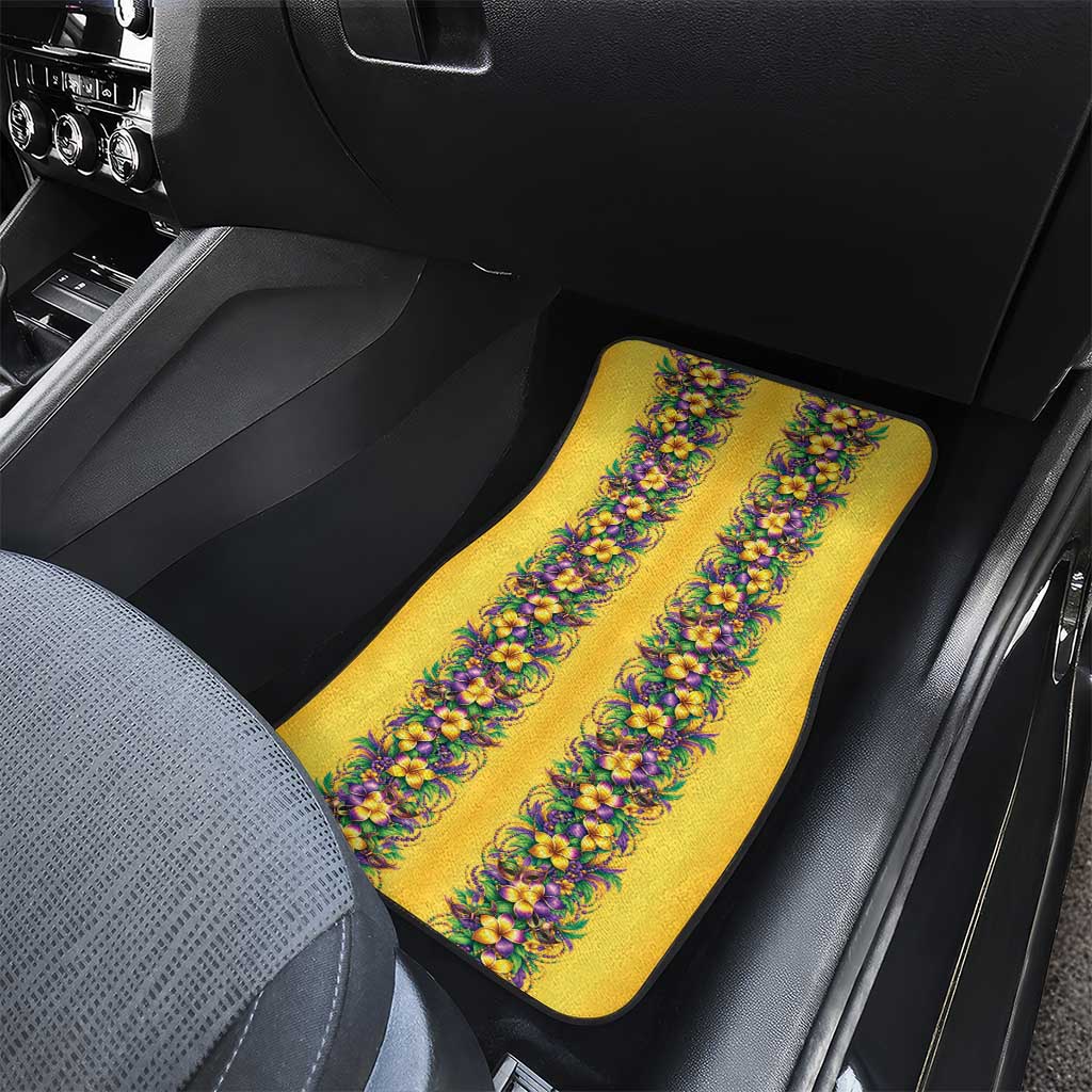 Aloha Hawaii Mardi Gras Car Mats Gold Style LT05 - Polynesian Pride