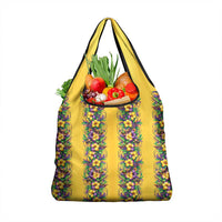 Aloha Hawaii Mardi Gras Grocery Bag Gold Style LT05 1-pack One Size Gold - Polynesian Pride