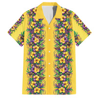 Aloha Hawaii Mardi Gras Hawaiian Shirt Gold Style LT05 Gold - Polynesian Pride