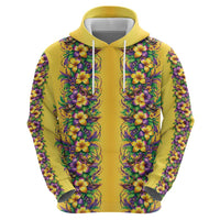 Aloha Hawaii Mardi Gras Hoodie Gold Style LT05 - Polynesian Pride