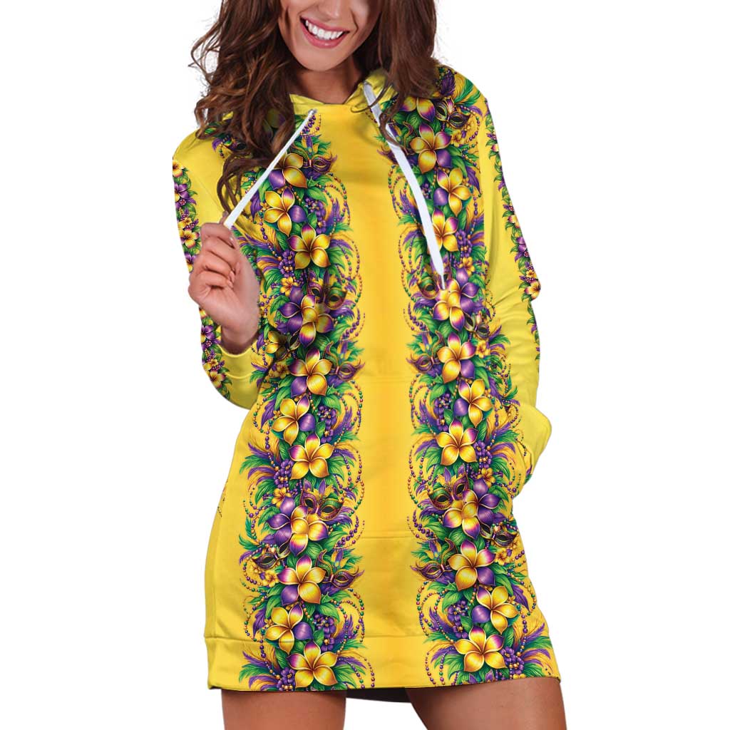 Aloha Hawaii Mardi Gras Hoodie Dress Gold Style LT05 Gold - Polynesian Pride