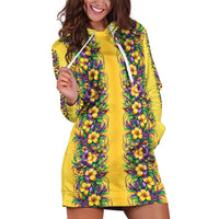 Aloha Hawaii Mardi Gras Hoodie Dress Gold Style LT05 Gold - Polynesian Pride