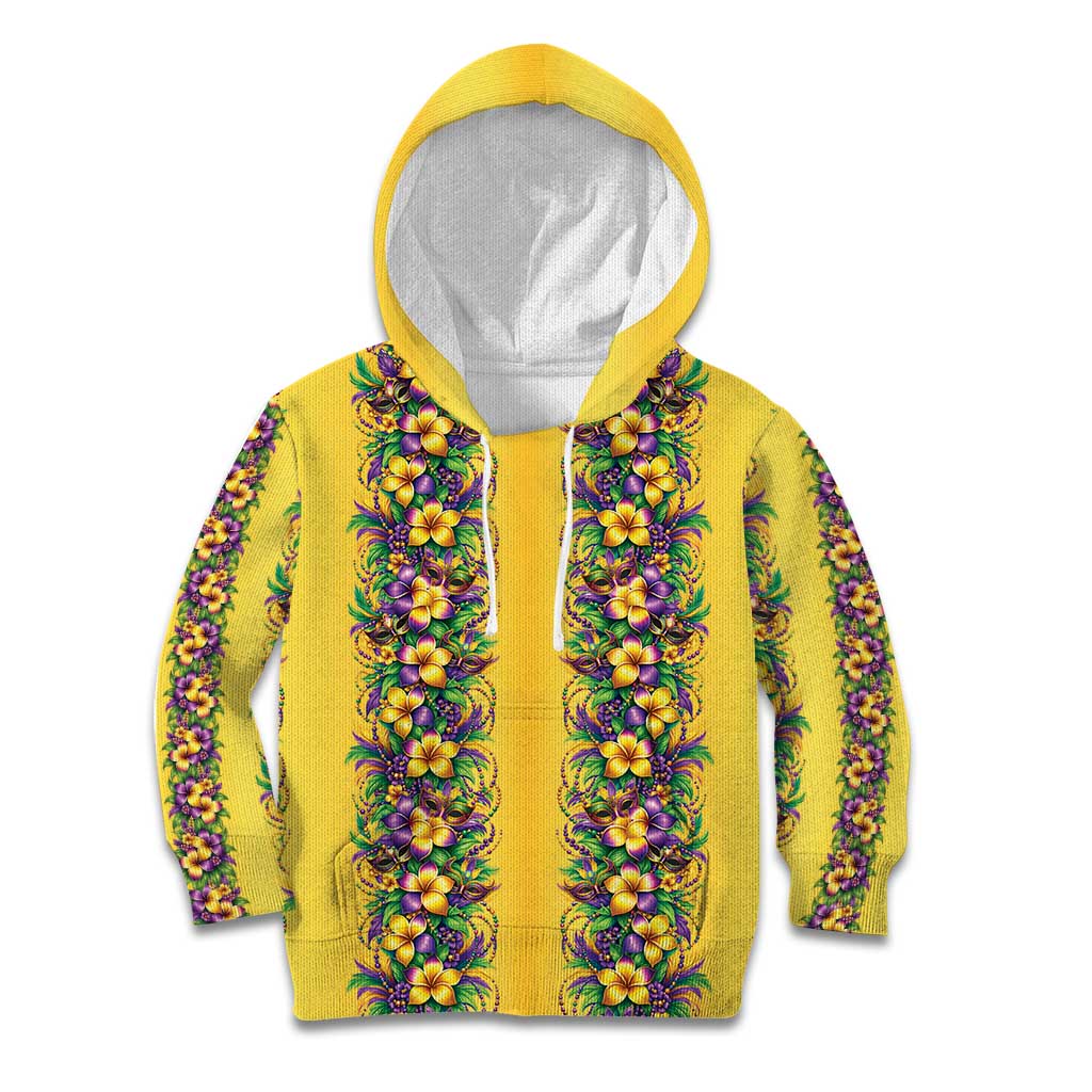 Aloha Hawaii Mardi Gras Kid Hoodie Gold Style