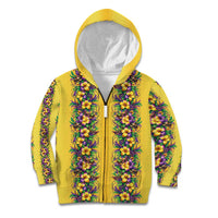 Aloha Hawaii Mardi Gras Kid Hoodie Gold Style